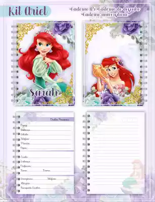 vectores plantilas LIBRETA,PRINCESA,DISNEY,